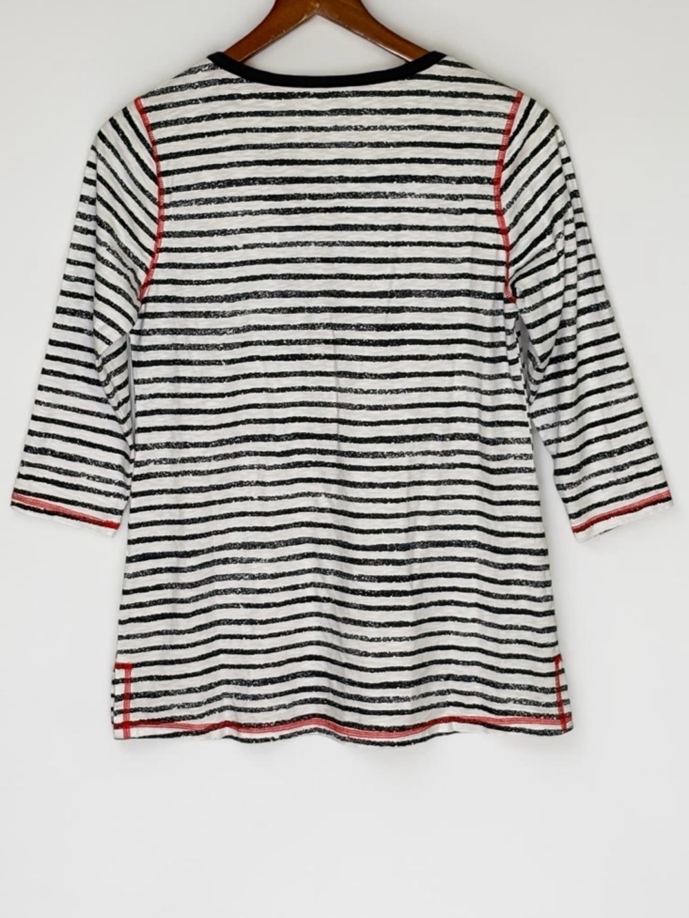 NEW Soft Surroundings Lots of Love Striped 3/4 SIv Je Taime Knit Tunic XS - Picture 6 of 10